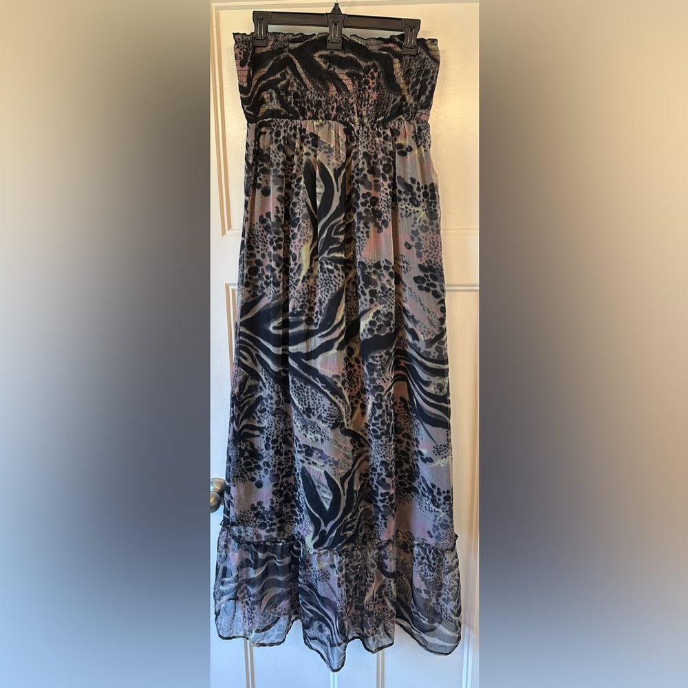 Black, Gray, Pink - Unique Animal Print Maxi